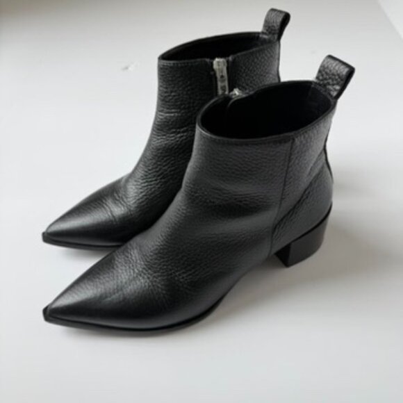 Everlane The Boss Boot 7 Black Pebbled Leather | Italian Made - Picture 2 of 8